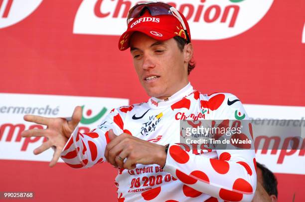 Tour De France 2007, Stage 5Podium, Chavanel Sebastien Celebration Joie Vreugde Mountain Jersey Maillot A Pois Bergtrui Bolletjestrui /Chablis -...