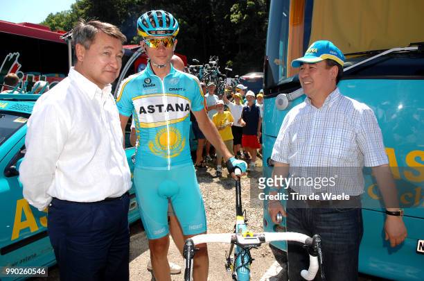 Tour De France 2007, Stage 8Danial Akhmeton Kazak Minister Of Defence, Kashechkin Andrey , + Son Fils Zoon , Ambassadeur Kazakstan Paris - France ,...