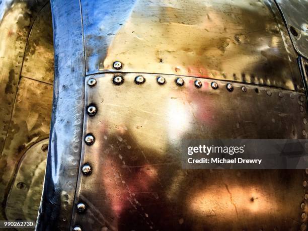an abstract created by taking a closeup of an engine nacelle of a b-29 bomber. - years since inaugural flight of the b 29 bomber stockfoto's en -beelden