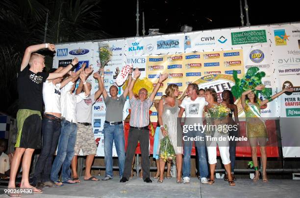 Amstel Curacao Race 2007Podium, Michael Boogerd + Family Familie : Nerena Wife Femme Vrouw + Ria + Rien , Celebration Joie Vreugde, Robert Gesink ,...