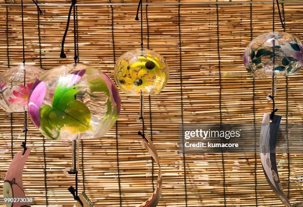 small hanging wind -bell - kumacore stock pictures, royalty-free photos & images