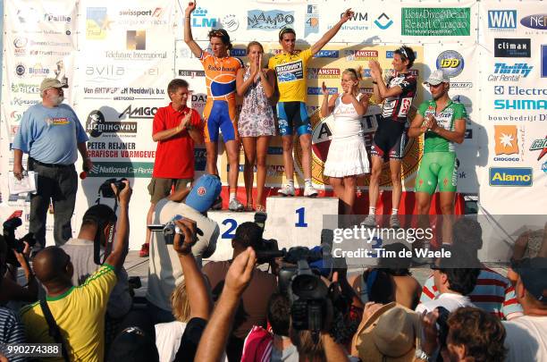 Tom Boonen + Sofie, Curacao Hollidayspodium, Leo Van Vliet Organiser Race Director, Thomas Dekker , Sofie Van Vliet Daughter Fille Dochter, Roberto...