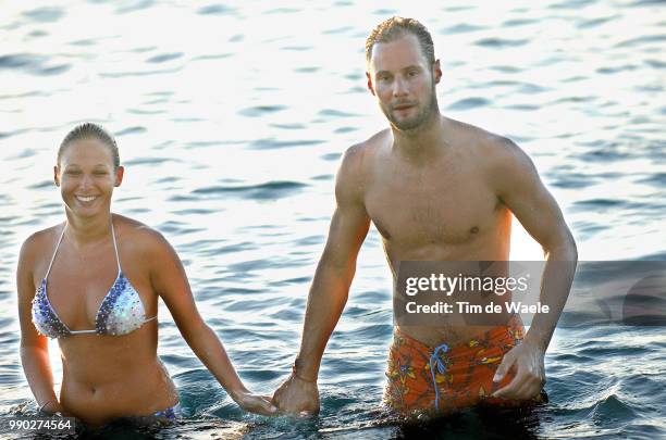 Tom Boonen + Sofie, Curacao Hollidaystom Boonen + Sofie Van Vliet Dauchter Fille Dochter Leo Van Vliet Organiser Amstel Gold Race, Amstel Curacao...