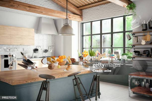 zero gravity in kitchen. levitation - zero gravity stock pictures, royalty-free photos & images