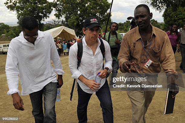 Actor\Director Ben Stiller meets with Save the Children to discuss his school-rebuilding and community revitalization project on April 13, 2010 in...