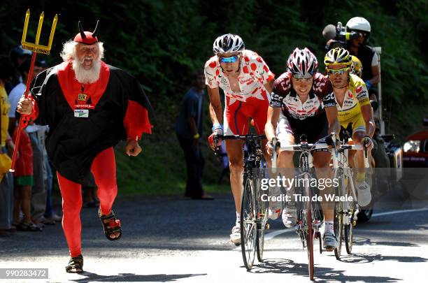 Tour De France 2007, Stage 16Sastre Carlos , Mayo Iban , Soler Hernandez Juan Mauricio , Didi Senf Devil Diable Duivel, Orthez - Gourette-Col...