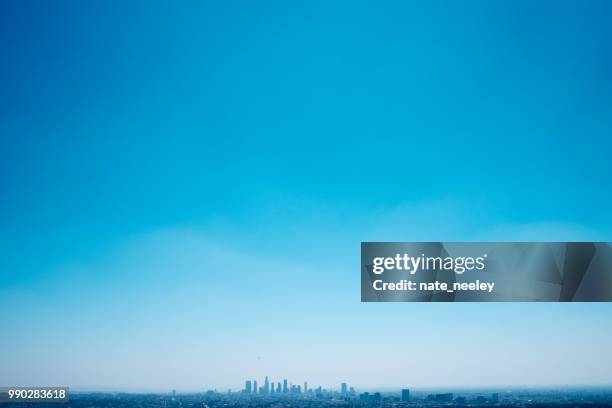 dtla from runyon canyon - runyon canyon stock pictures, royalty-free photos & images