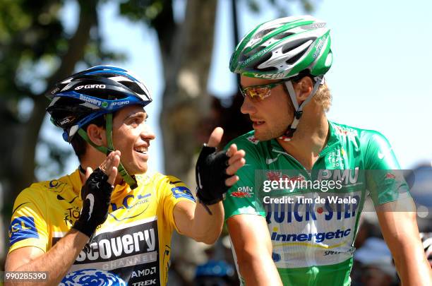 Tour De France 2007, Stage 18Contador Alberto Yellow Jersey, Boonen Tom Green Jersey, Cahors - Angouleme , Ronde Van Frankrijk, Etape Rit, Tdf, Tim...