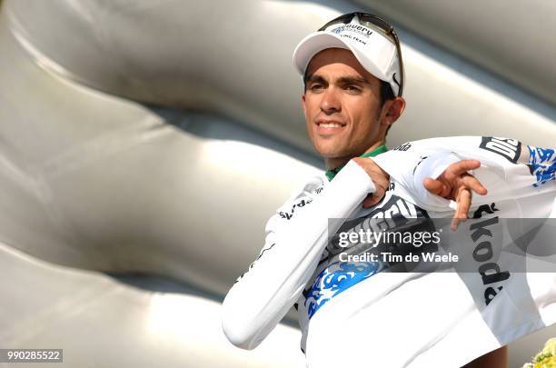 Tour De France 2007, Stage 18Podium, Contador Alberto White Jersey, Cahors - Angouleme , Ronde Van Frankrijk, Etape Rit, Tdf, Tim De Waele
