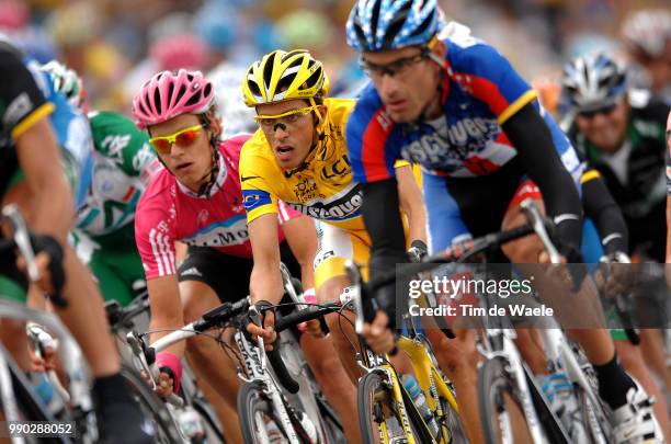 Tour De France 2007, Stage 20Contador Alberto Yellow Jersey, Hincapie George , Gerdemann Linus , Marcoussis - Paris Champs-Elysees ?Lys?Es Ronde Van...