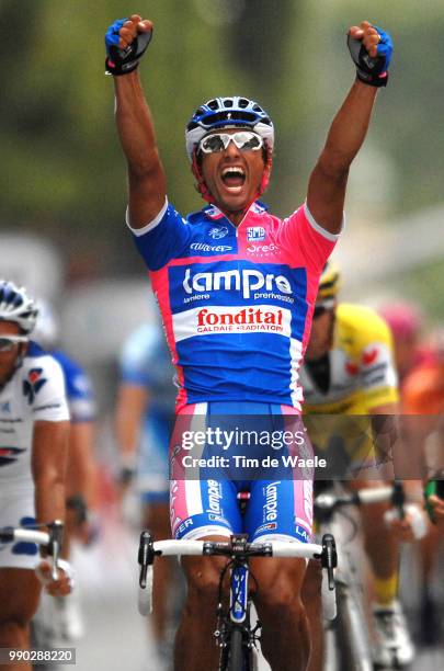 Tour De France 2007, Stage 20Arrival Sprint, Bennati Daniele Celebration Joie Vreugde, Hunter Robert , Zabel Erik , Hushovd Thor , Boonen Tom Green...