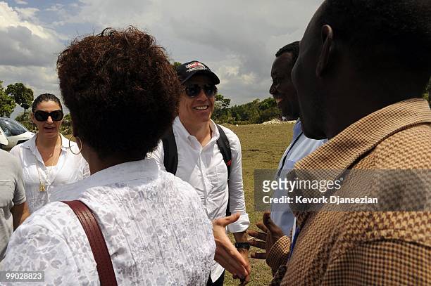 Actor\Director Ben Stiller meets with Save the Children to discuss his school-rebuilding and community revitalization project on April 13, 2010 in...