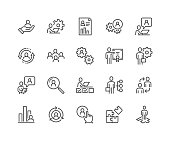 Line Business Management Icons