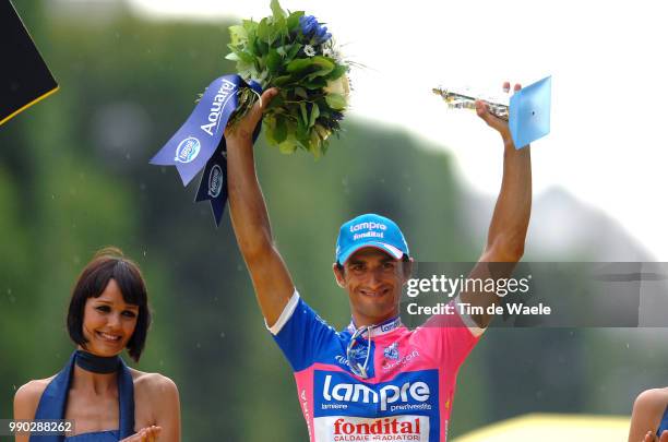 Tour De France 2007, Stage 20Podium, Bennati Daniele Celebration Joie Vreugde , Marcoussis - Paris Champs-Elysees ?Lys?Es Ronde Van Frankrijk, Etape...