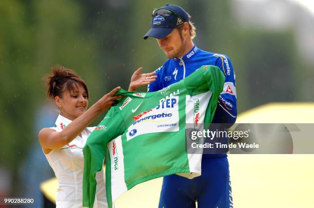 Tour De France 2007, Stage 20Podium, Boonen Tom Green Jersey Celebration Joie Vreugde , Marcoussis - Paris Champs-Elysees ?Lys?Es Ronde Van...