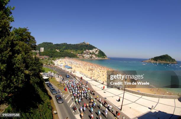 Clasica San Sebastian 2007Illustration Illustratie, Peleton Peloton, Sea Mer Zee San Sebastian Beach Plage Strand, Landscape Paysage Landschap /San...