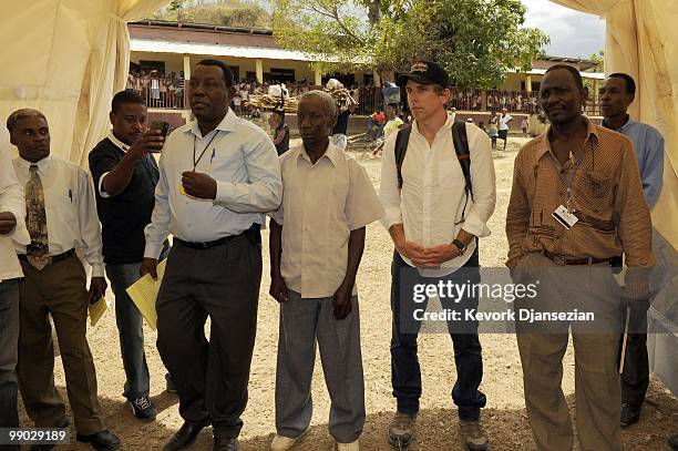 Actor\Director Ben Stiller meets with Save the Children to discuss his school-rebuilding and community revitalization project on April 13, 2010 in...