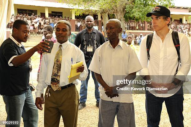 Actor\Director Ben Stiller meets with Save the Children to discuss his school-rebuilding and community revitalization project on April 13, 2010 in...