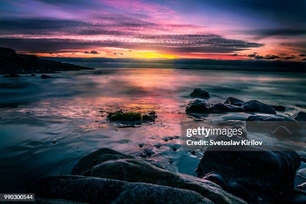 sunset beach - world oceans day bildbanksfoton och bilder