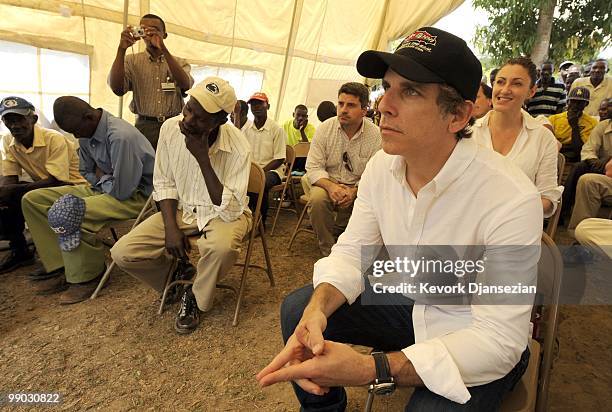 Actor\Director Ben Stiller meets with Save the Children to discuss his school-rebuilding and community revitalization project on April 13, 2010 in...