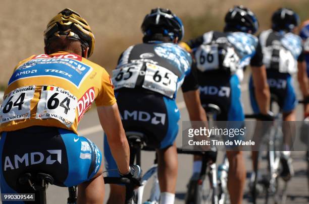 Tour Of Spain, Stage 9Devolder Stijn Yellow Jersey, Team Discovery Channel, Illustration Illustratie /Huesca - Estacion De Esqui Cerler , Vuelta Tour...
