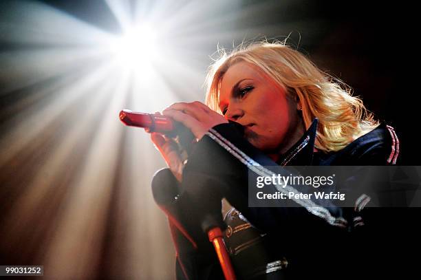 Anna Loos of Silly performs on stage at the Gloria on May 11, 2010 in Cologne, Germany.