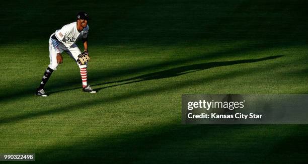 Kansas City Royals center fielder Rosell Herrera during Monday's baseball game against the Cleveland Indians on July 2 at Kauffman Stadium in Kansas...