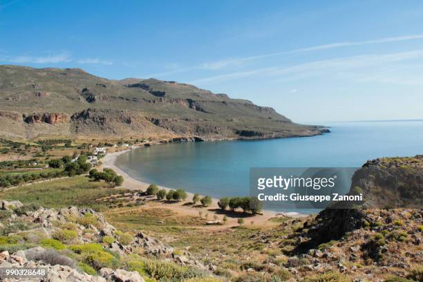 beach of kato zakros, crete - kato stock pictures, royalty-free photos & images