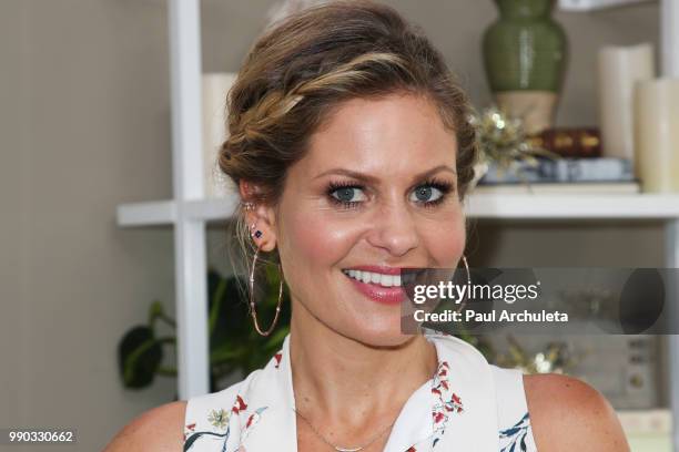 Actress Candace Cameron Bure visits Hallmark's "Home & Family" at Universal Studios Hollywood on July 2, 2018 in Universal City, California.