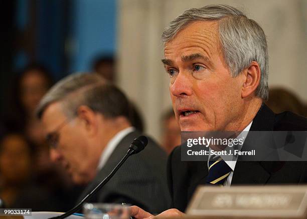 May 11: Chairman Jeff Bingaman, D-N.M., during the Senate Energy and Natural Resources hearing on the the Gulf of Mexico oil drilling rig that...