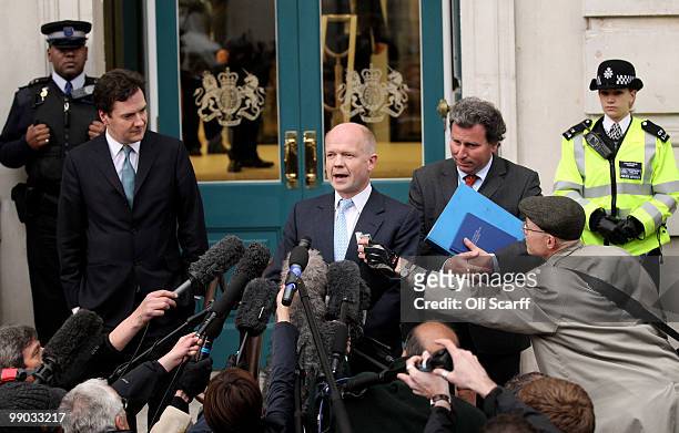 William Hague , the Conservatives Shadow Foreign Secretary, George Osborne , the Shadow Chancellor, and Oliver Letwin , Chairman of the Policy...