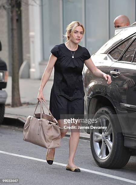 Kate Winslet seen on the streets of Manhattan on April 8, 2010 in New York City.