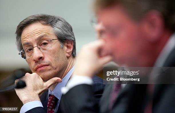 Lawrence ÒLarryÓ Leibowitz, chief operating officer of the NYSE Euronext, listens during a Capital Markets, Insurance and Government Sponsored...