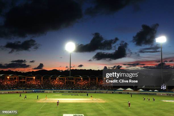 General view during play in the ICC World Twenty20 Super Eight match between West Indies and Australia at the Beausejour Cricket Ground on May 11,...