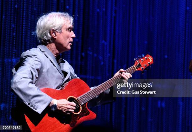 David Byrne performs live on stage at Eventim Apollo on June 19, 2018 in London, England.