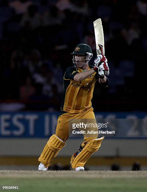Brad Haddin of Australia in action during the ICC World Twenty20 Super Eight match between the West Indies and Australia played at the Beausejour...