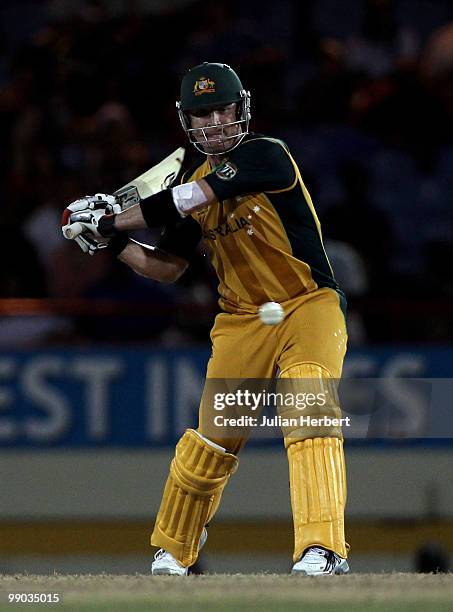 Brad Haddin of Australia in action during the ICC World Twenty20 Super Eight match between the West Indies and Australia played at the Beausejour...