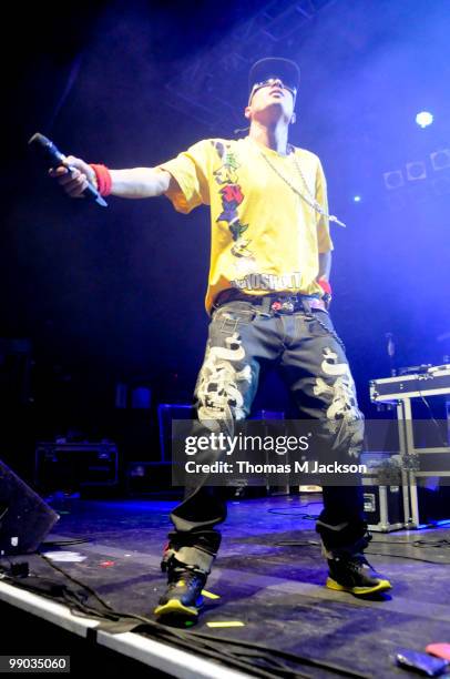Tinie Tempah performs on stage at O2 Academy on May 11, 2010 in Newcastle upon Tyne, England.
