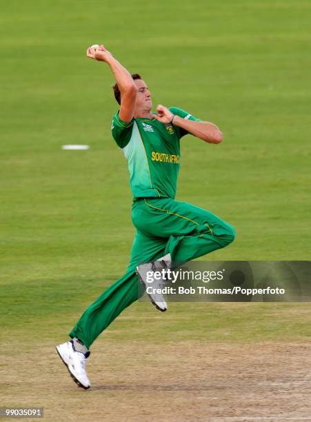 Morne Morkel of South Africa bowls during The ICC World Twenty20 Super Eight match between South Africa and New Zealand played at The Kensington Oval...