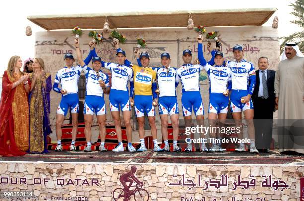 7Th Tour Of Qatar, Stage 1Team Quick-Step Qst, Wilfried Cretskens , Tom Boonen , Steven De Jongh , Kevin Hulsmans , Matteo Tosatto , Jurgen Van De...