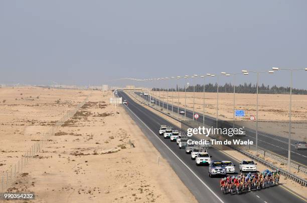 7Th Tour Of Qatar, Stage 2Illustration Illustratie, Peleton Peloton, Dessert Woestijn, Landscape Paysage Landschap /Al Zubarah - Doha Golf Club , Tim...