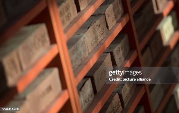 Donated bricks are stacked at the construction site in Potsdam, Germany, 09 January 2018. The registered association for the funding of the...