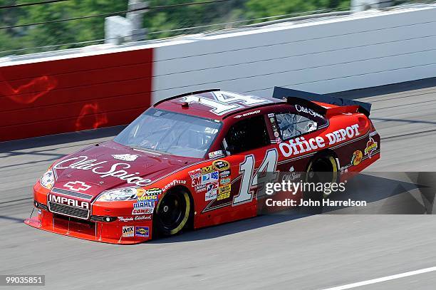 Tony Stewart, driver of the Old Spice / Office Depot Chevrolet, drives during practice for the NASCAR Sprint Cup Series SHOWTIME Southern 500 at...