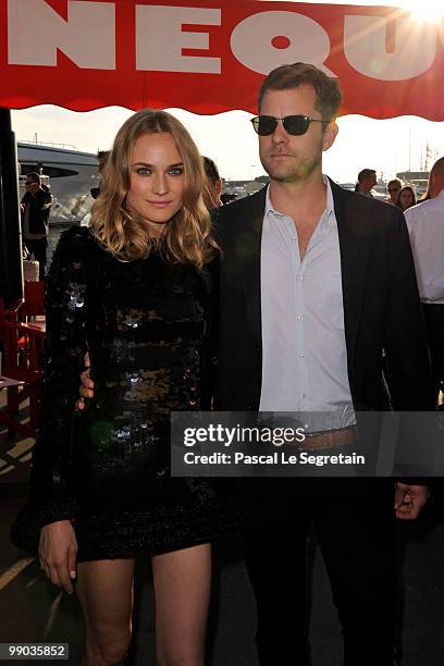 Actors Joshua Jackson and Diane Kruger attend the Chanel Cruise Collection Presentation on May 11, 2010 in Saint-Tropez, France.