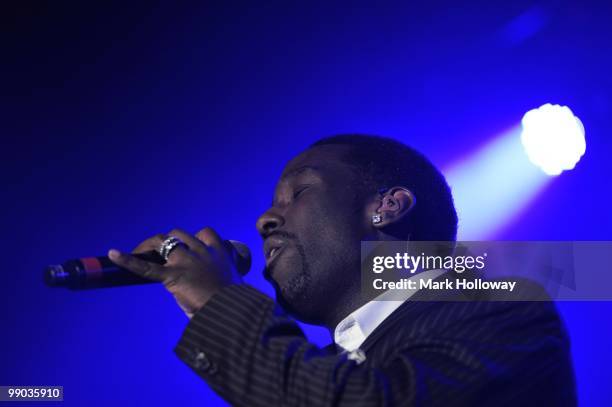 Nathan Morris of Boyz II Men performs on stage at O2 Academy on May 11, 2010 in Bournemouth, England.