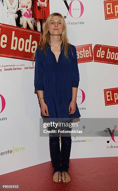 French actress Clemence Poesy attends the premiere of 'El Pastel de Boda', at Palafox cinema on May 11, 2010 in Madrid, Spain.