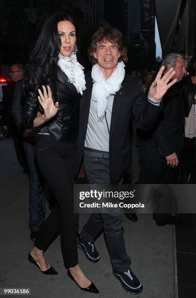 Wren Scott and Rolling Stones singer Mick Jagger attend the re-release of The Rolling Stones' "Exile on Main St." album at The Museum of Modern Art...