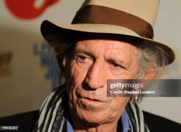 Musician Keith Richards of The Rolling Stones attends the re-release of The Rolling Stones' "Exile on Main St." album at The Museum of Modern Art on...