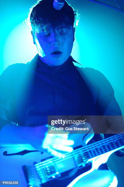 Enda Strathearn of General Fiasco performs on stage as support to Kids in Glass Houses at KOKO on May 11, 2010 in London, England.