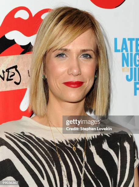 Actress Kristen Wiig attends the re-release of The Rolling Stones' "Exile on Main St." album at The Museum of Modern Art on May 11, 2010 in New York...